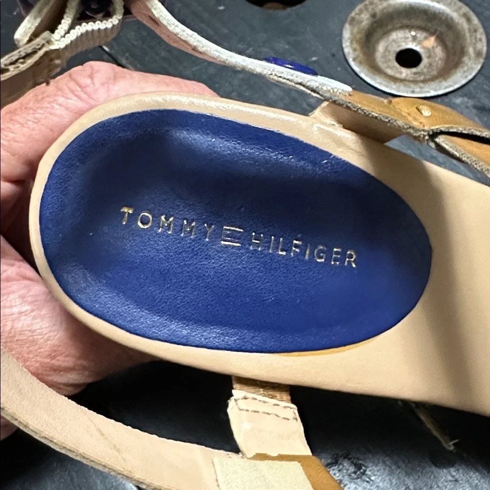 Tommy Hilfiger Fremont 2 Blue and White Heeled Sandals